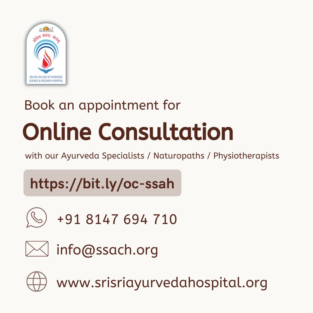 Sri Sri Ayurveda Hospital on Twitter "They say Ayurveda treatments take time. It is well known