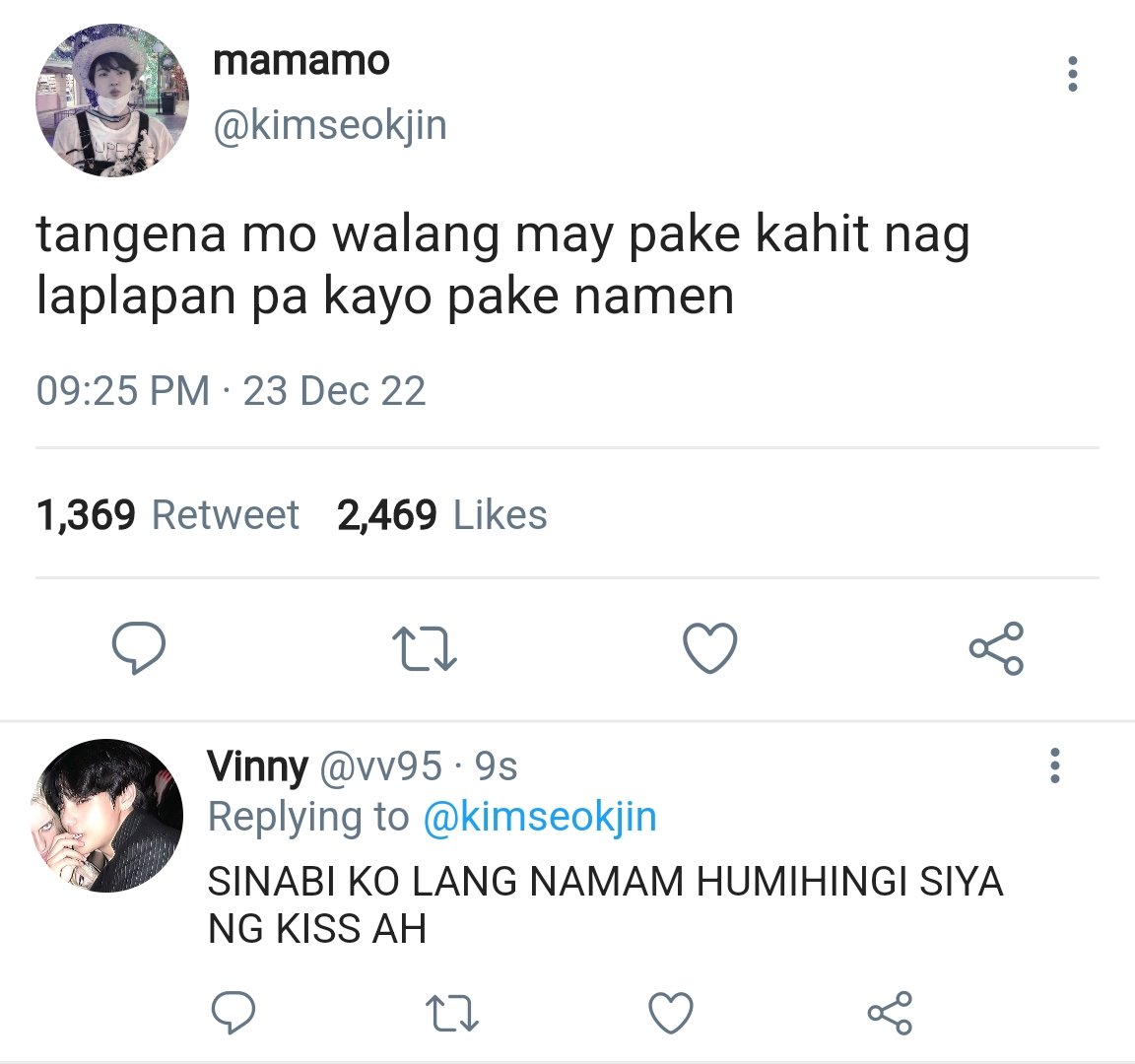 Filo #Taekookau Where In..

Vinny ( Kth ) And Cion ( Jjk ) Are Always Coming At Each Other'S Neck. 1408