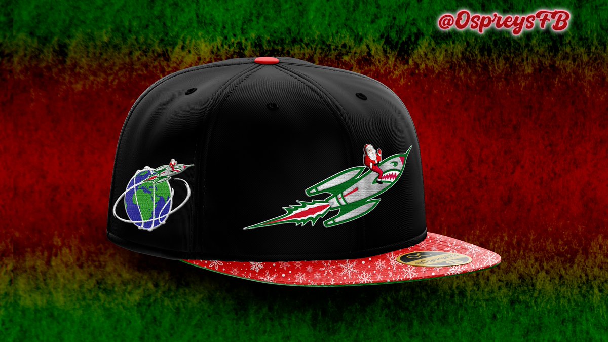 OspreysFB's tweet image. It's the final day of Christmas concept week, so naturally I wanted to make sure I was able to shoehorn in Santa Claus riding on the Houston Rocket's logo from the late 90s.  Happy Holidays everyone!