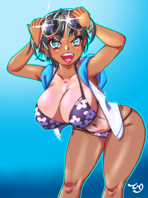 #くそ寒いので水着絵を貼る
そぉいッ!!
(雪と強風の中働いて偉いぞ自分) 