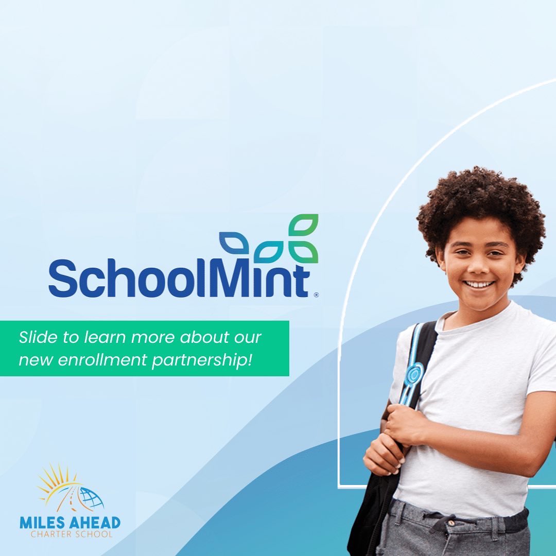 MilesAheadCS's tweet photo. MACS & SchoolMint were βMintβ to be! π€ We are so excited to announce our partnership with @schoolmint. Slide through to learn everything you need to know! #enrollment #schoolmint #partnership #milesaheadcharter #gacharter #cobbcountyschools https://t.co/AbnJyQtrSd