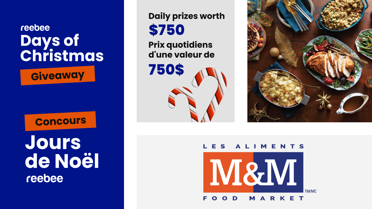 ✨ reebee Days of Christmas Giveaway ✨
Today's Prize is $750 to spend at <a href="/mmfoodmarket/">M&M Food Market</a> 🥘 Enter now for your chance to win! Details &amp; entry this way: bit.ly/3YBvkI5

#reebeeDaysOfChristmas