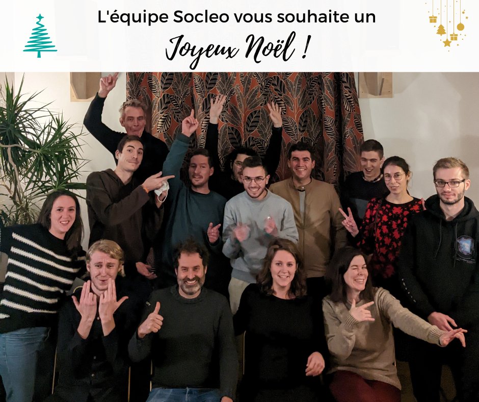 L'équipe Socleo vous souhaite un très joyeux #Noël. Profitez bien de vos proches, régalez-vous de bons produits locaux et de saison, et surtout, prenez soin de vous.