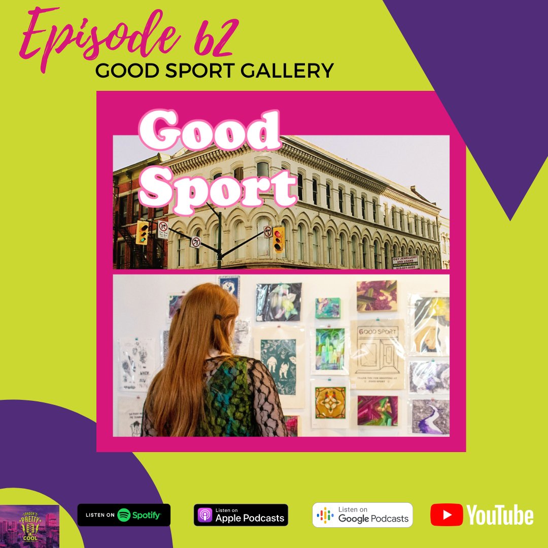 lpcpodcast's tweet photo. 🎉 Episode 62: Good Sport Gallery is out now! 🎉

In this episode, we speak with them about how Good Sport was started and how each of them got involved, how Good Sport differs from other galleries and studios in the city, how people can get involved with Good Sport, and more https://t.co/FY3sooVooW