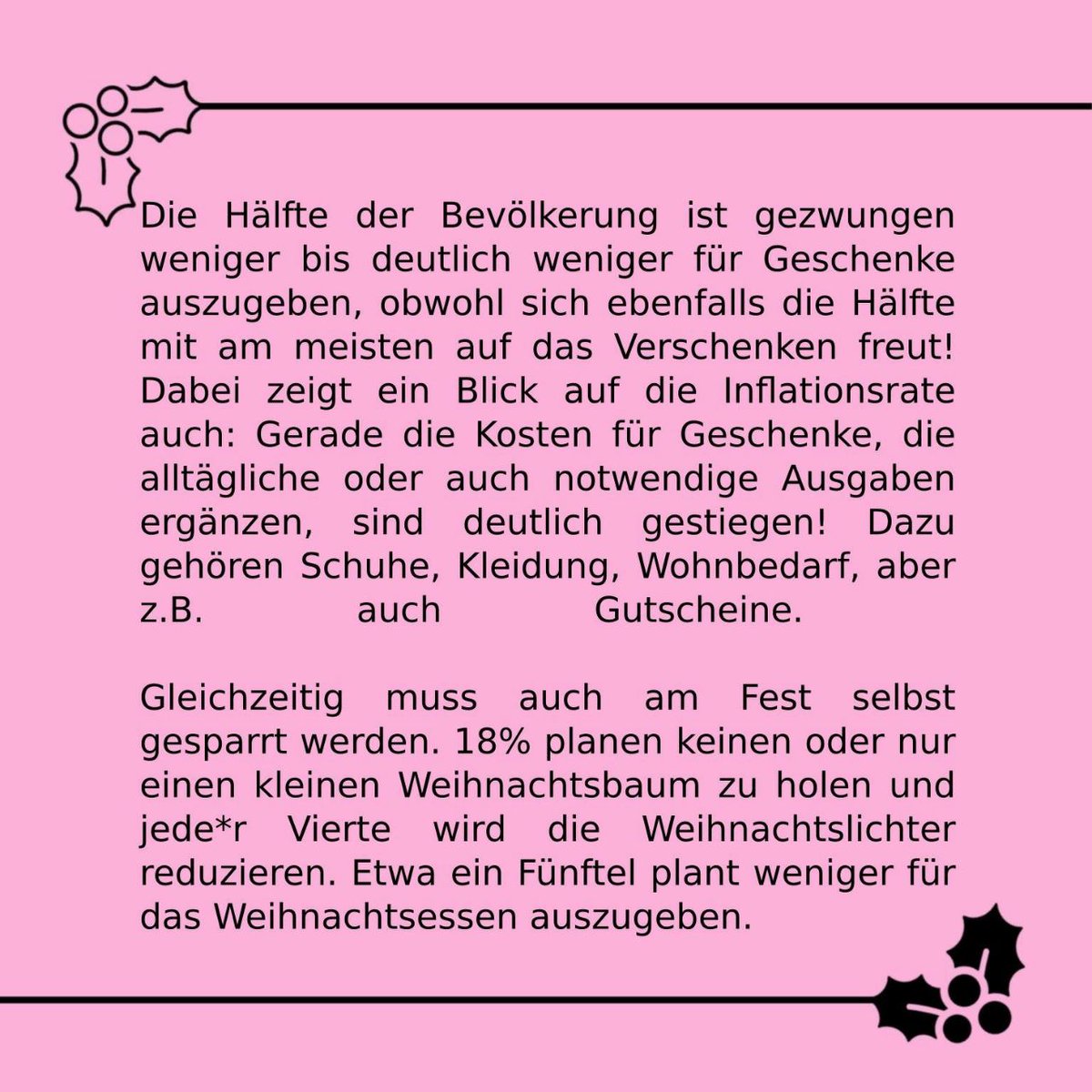 gigbielefeld's tweet photo. Bezahlbares Weihnachten?!

Weihnachten steht vor der Tür! Für viele von uns dieses Jahr vor allen Dingen ein Grund zur Sorge, sind neben den alltäglichen Ausgaben doch auch die Kosten für Geschenke massiv gestiegen: https://t.co/HJ3DF9w3d3