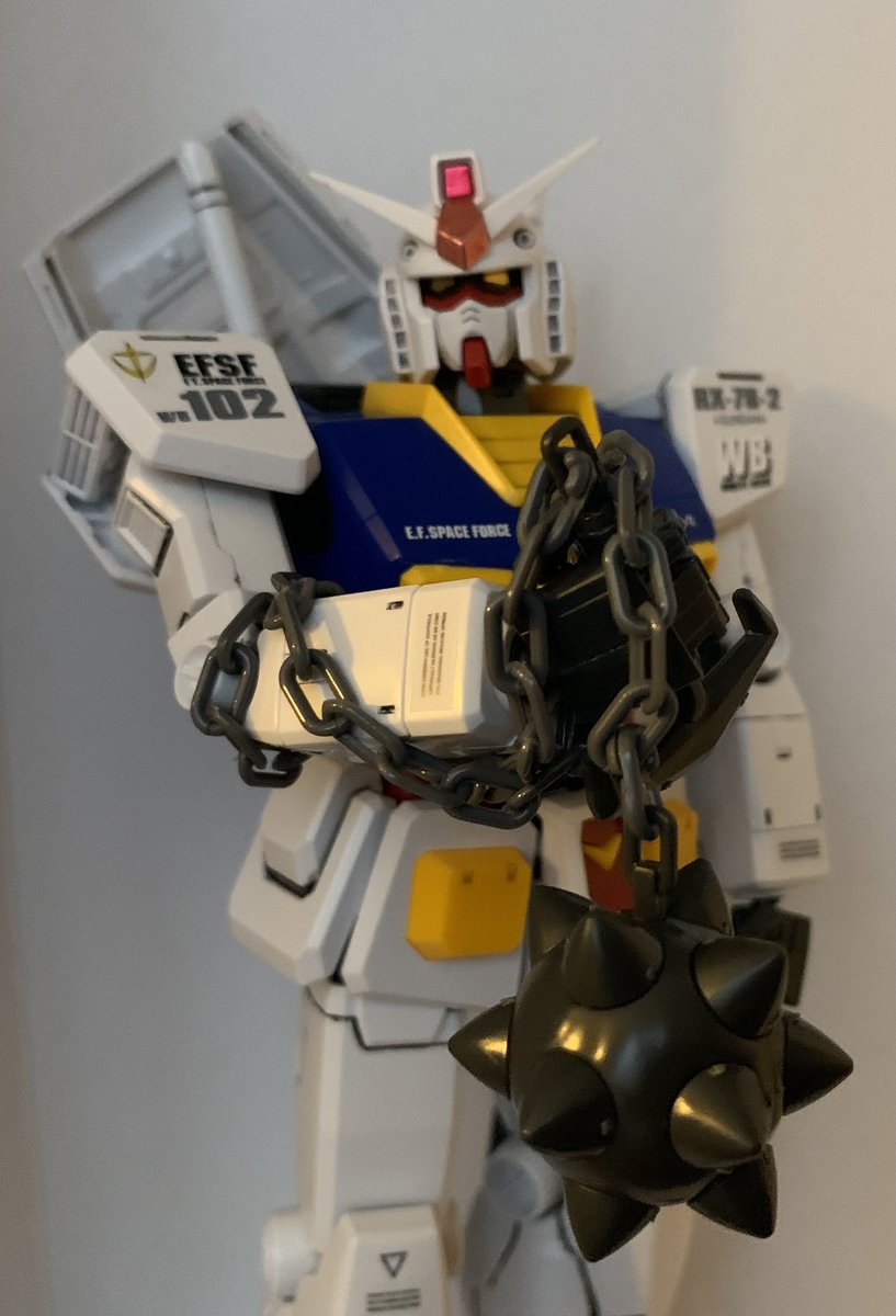 SoulReaverDan's tweet photo. Finished my first Master Grade #GunPla, the RX-78-2 ver1.5! Added the rub on decals and stickers, as well as some minor customization painting thanks to a surprise gift of metallic #Gundam Markers from @g4m3chixor :) https://t.co/YMjzcU1Cn0