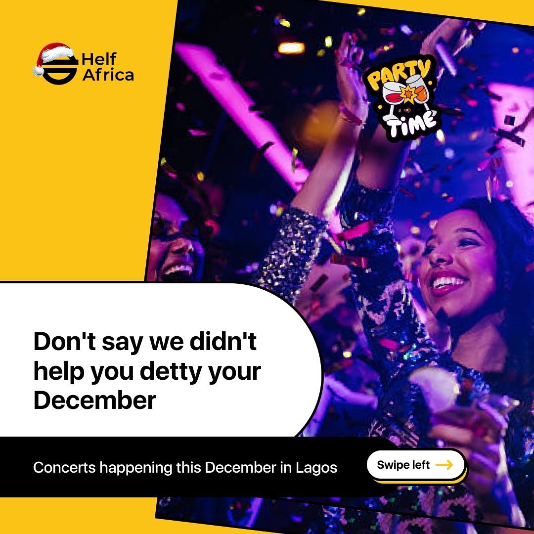 helfafrica's tweet photo. Which concert are you going for this December?? 💃🏽💃🏽
Swipe to see few and let’s know in the comment section!
#lagos #lagosconcert #vendorsinlagos #helfafrica #helfdelivery #logisticsserviceinlagos https://t.co/ege1IWHNux