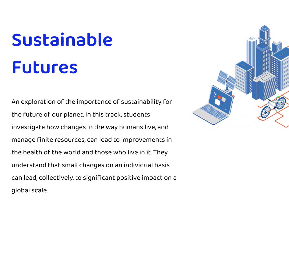 Sustainable Futures - An exploration of the importance of sustainability for the future of our planet.

Learn more about this Edudicio Learning Track -
edudicio.com/learningtracks… 

#edudicio #inquirybasedlearning #education