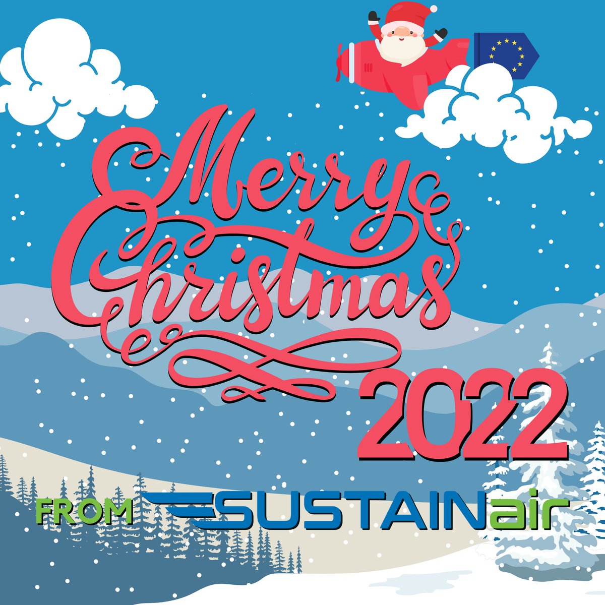 SUSTAINairEU's tweet photo. Wishing you a very #MerryChristmas from the entire team at #SUSTAINair!✈️ We're proud to look back on a fruitful year for #CircularAviation, and excited looking ahead to the next stages of our innovative project in 2023.
See you next year! https://t.co/rzqNEWctKO