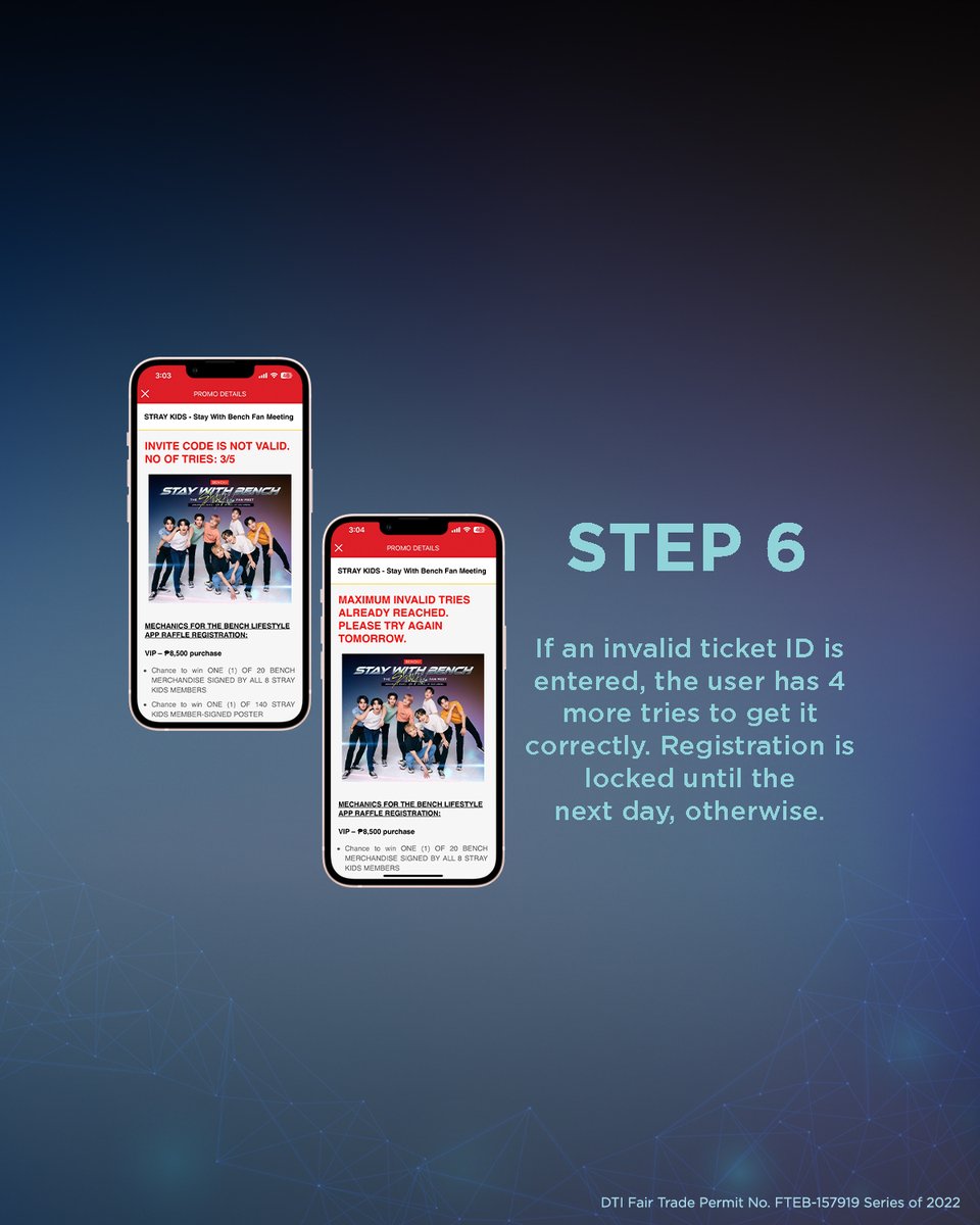 benchtm's tweet photo. 🙌SKZ FAN MEET RAFFLE PROMO🙌

Just follow these easy steps and B/ one of the lucky Stays to win exclusive perks and prizes. Register now! Announcement of winners will be on Jan 12.

This @Stray_Kids Raffle promo is exclusive for VIP, PATRON, and LOWER BOX sections only.

(2/2) https://t.co/1VsMqnoDhi