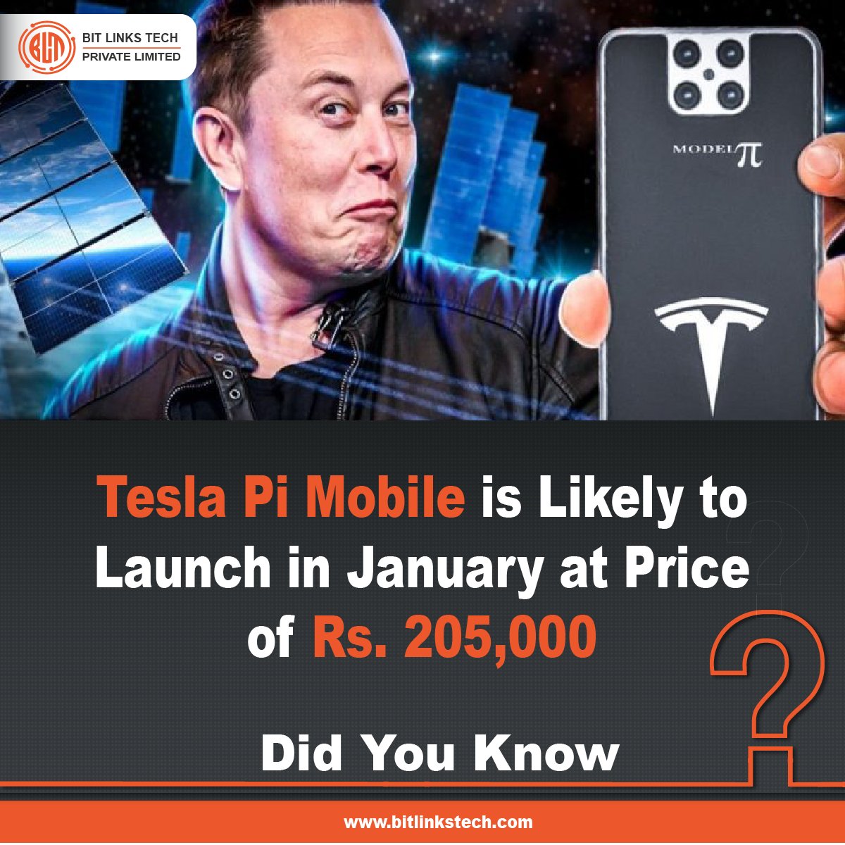 bitlinkstech's tweet photo. Did You Know? Tesla Pi Mobile is Likely to Launch in January 2023 at Price of Rs. 205,000

🇵🇰 +92 300 111 0031
🇬🇧 +44 784 290 2273
🌎 https://t.co/DR4hfvS7Lm

#bitlinkstech #bitlinks #DidYouKnow #DidYouKnow #digitalmarketing #tesla #mobile #teslamobile #elonmusk #teslapiphone https://t.co/KOdFEFZKGR