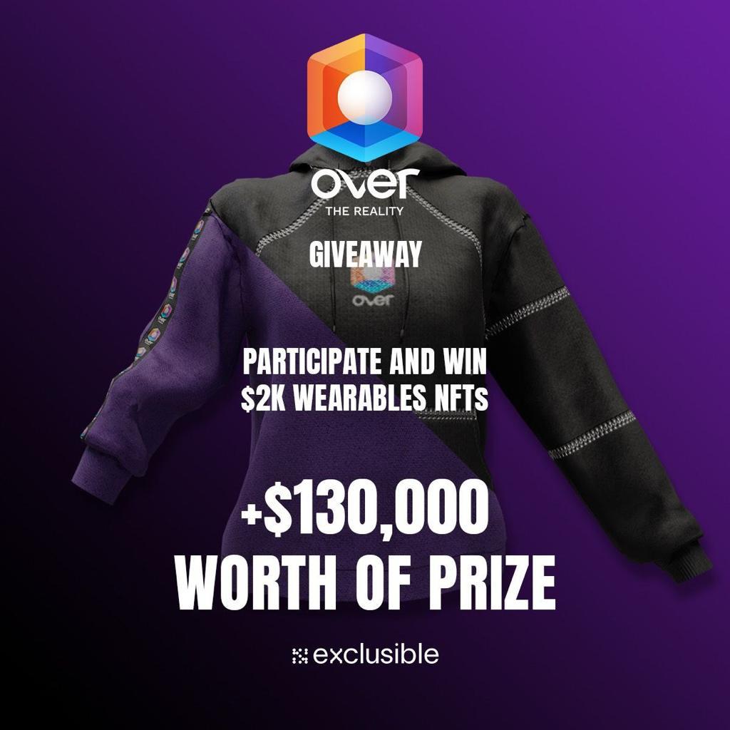 OVRtheReality's tweet image. ‼️Attention AR Enthusiasts‼️
@OVRtheReality is partnering w/ @exclusible to bring you an epic giveaway w/ $130K+ in prizes, including $2K worth of wearable NFTs. 

🔥Don&apos;t miss out. Enter &amp;amp; win!🔥

Follow the link to enter: 
gleam.io/zcrZ7/no-bear-…  

#nobearfornewyear #Giveaways