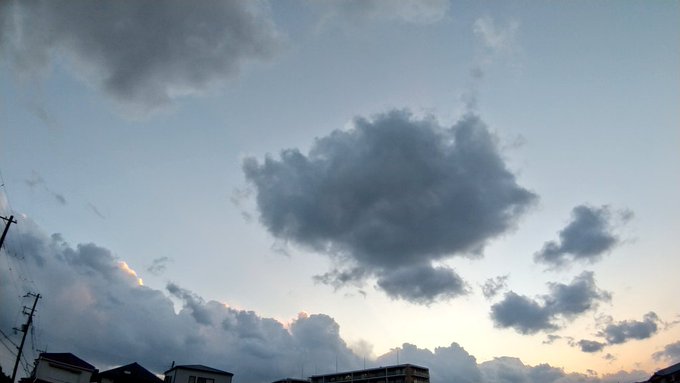 夕方散歩から

雲の頂上だけに陽がわずかに当たっている風情も好きです。
寒いけど。 