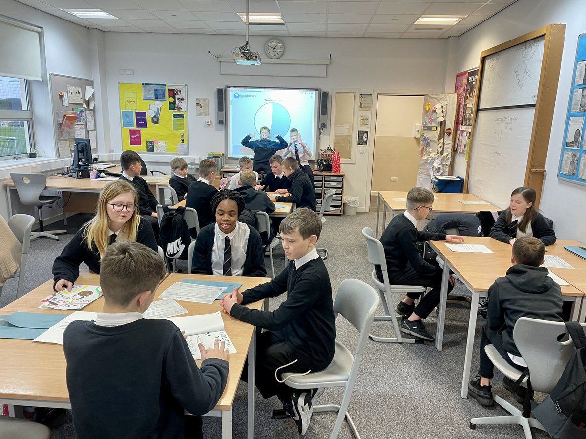 PortyAcad's tweet photo. Great end of term - invited to @Porty_English, greeted by ‘Ant and Dec’ to see the excellent work from 1.2 Christmas Magazines in their #GalleryWalk. Pupils able to talk so confidently about their #Skills and showing such pride. Thanks Miss Evans! @PBLWorks #ProudOfPorty #Oracy https://t.co/Hr99rZaN6i