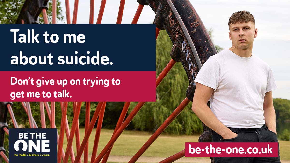 It can be difficult to help someone who is having negative thoughts but remember that giving your time and listening can make a positive difference🤍

The one thing we can give is our time. The time to talk, listen, and care🧑‍🤝‍🧑 

For support &amp; advice, visit be-the-one.co.uk