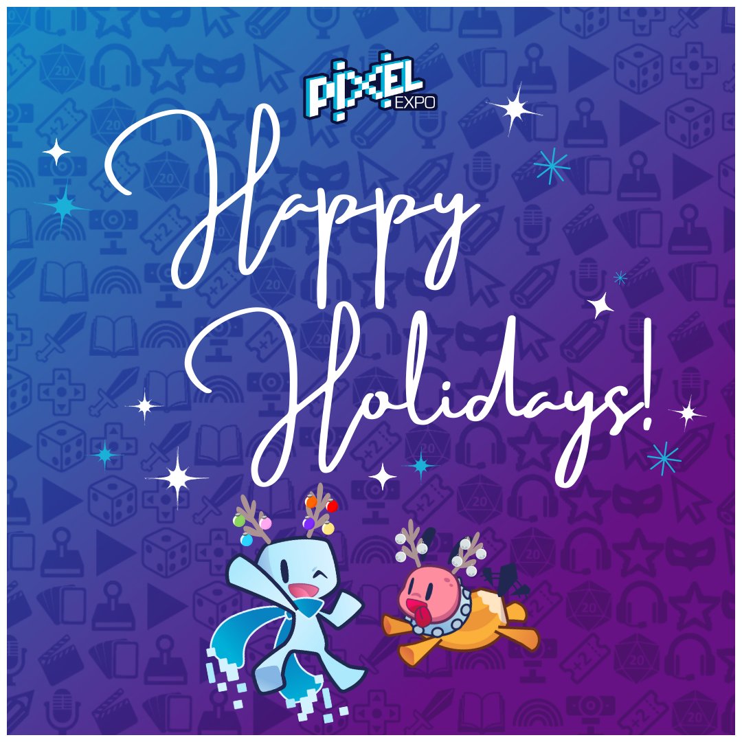 MyPixelExpo's tweet photo. The Pixel team would like to wish everyone a safe, happy, and wonderful holiday season. 🎉
We can't wait to show you what we have planned for the new year! 🤩
#PixelExpo #Level2 #2023 #mypixel #pix #pog #animation #gaming https://t.co/8bSxFwejtC