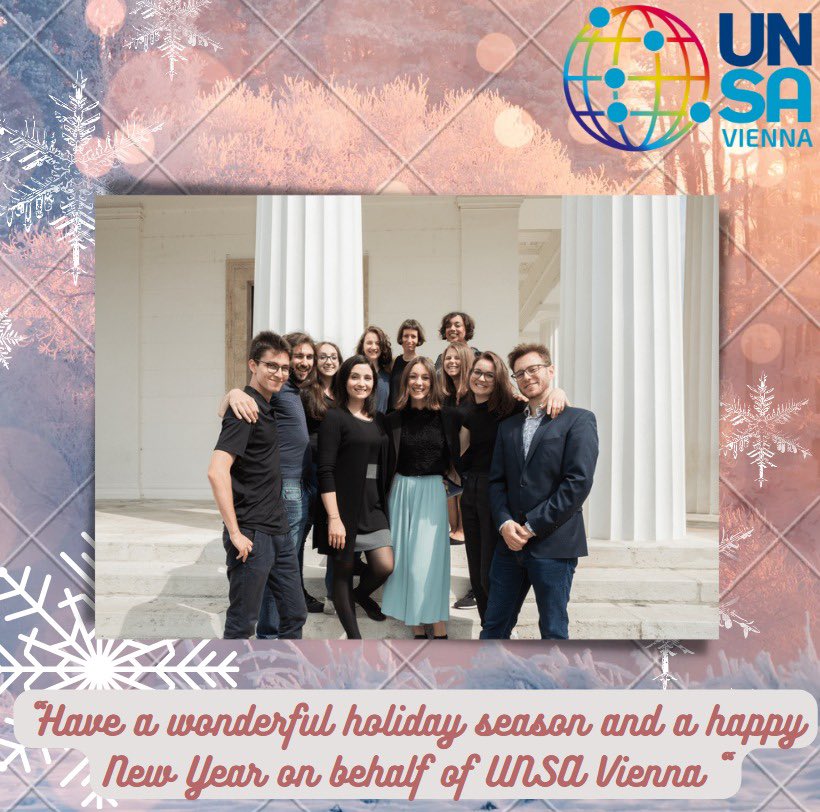 unsavienna's tweet photo. UNSAVienna team wishes everyone a wonderful holiday and a happy new year ✨🥳 https://t.co/3ePri0KfYd