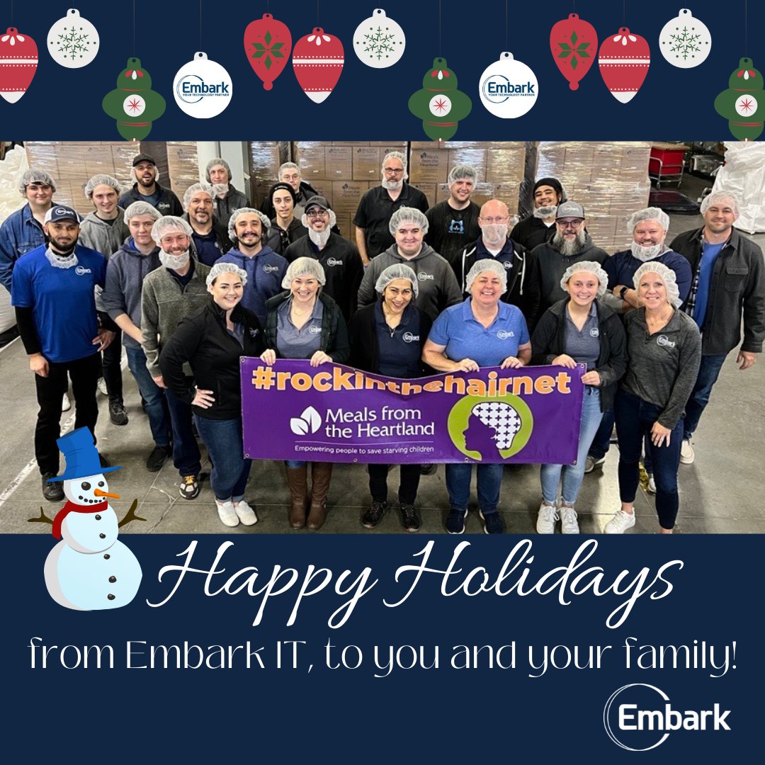 EmbarkIT's tweet photo. From everyone at EmbarkIT, we’d like to say thank you for your continued loyalty and faith in us. Now it is time to put your feet up and have a well-deserved rest and let every day of the holiday season be filled with joy!
#HappyHolidays #Celebration #Joy #TechnologyPartner https://t.co/j3l5lN7p6y