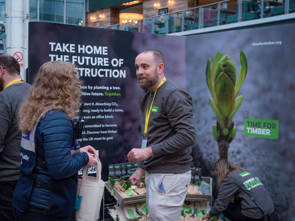Last month, #TimeforTimber were in Manchester Piccadilly Station giving away trees to promote the importance of building in timber to safeguard the environment.

To find out more about the campaign visit: buff.ly/3GdoTUt