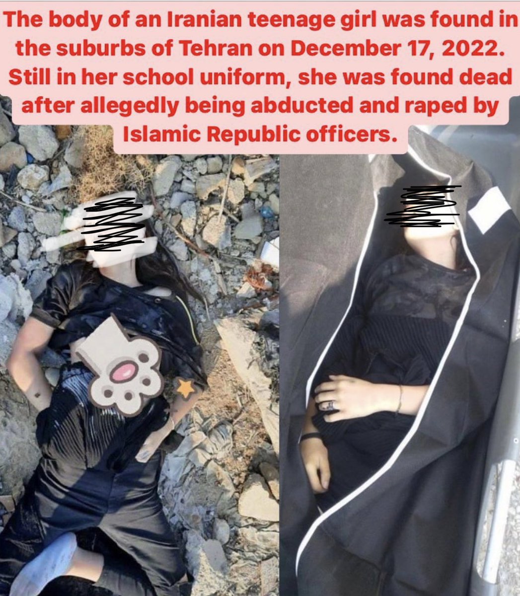 Wie kann man so grausam sein!
Die hate noch ihre schul sachen an!
Vergewaltigt und umgebracht!
#MahsaAmini