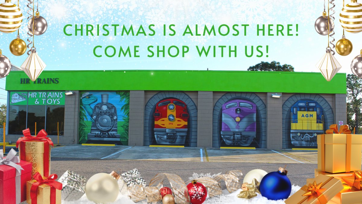 HRTrains's tweet photo. It is not too late! Come by and see us today till 5pm!!! 

#runningtrains #modeltrains #christmastrains #woodentrains #engineers #railroad #modelrailroading #hotrains #oscaletrains #gardenrailways #pinellaspark #tampabay
https://t.co/94qveuavFl
https://t.co/7NsrhtGBpi https://t.co/GmjgHjLnlm