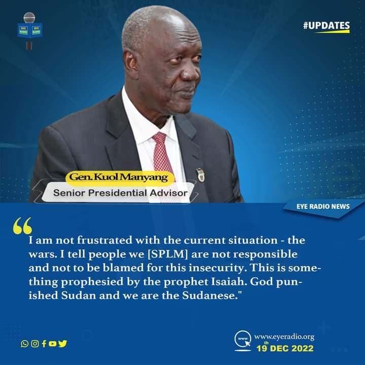 From what you've seen so far in this life, hope you guys can tell SPLM that the biblical narrative is far better than what we are going through right now as country.
#SSOT🇸🇸