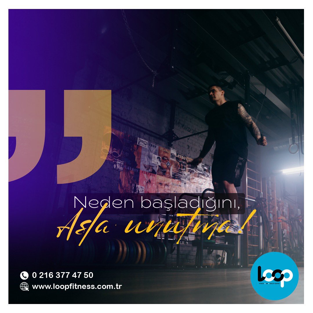 Neden başladığını asla unutma!

Detaylı bilgi için bize ulaşın.⠀⠀⠀
☎ 0 (216) 377 47 50
🌐 loopfitness.com.tr

#loopfitnessspa #fitness #pilates #yüzme #havuz #boks #spa #masaj #terapi #okul #eğitim #kışspor #spinning #kickboks #zumba #fatburn #totalbody #crunch