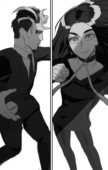 アオキとオモダカ(捏造) 