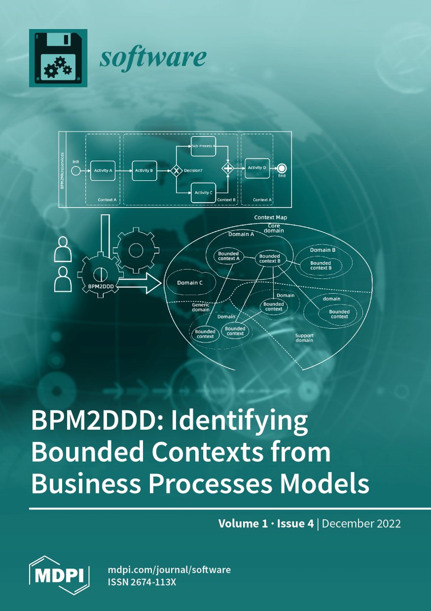 #Software Issue Cover:
BPM2DDD: A Systematic Process for Identifying Domains from Business Processes Models
mdpi.com/2674-113X/1/4/…
By Carlos Eduardo da Silva, Eduardo Luiz Gomes and Soumya Sankar Basu