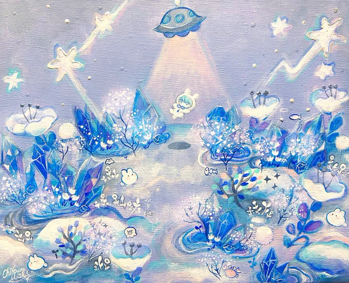 アクリル絵の具で描いた絵です꙳ ✧ #作品を載せて自分の作品を知ってもらおう 