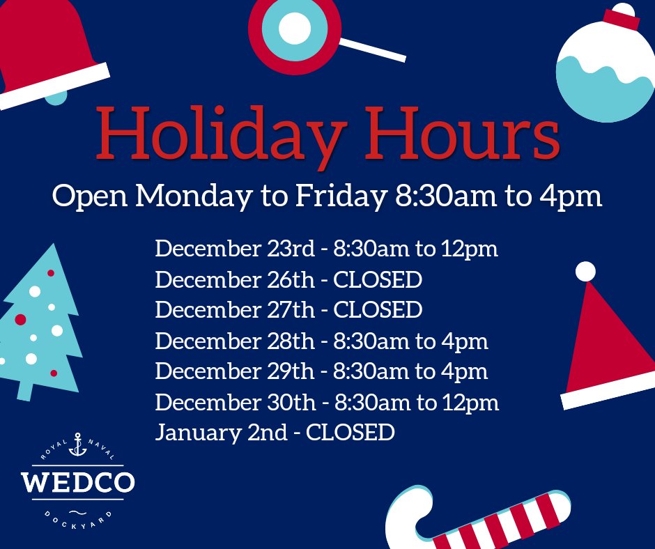 Season's Greetings! The WEDCO team wishes everyone a safe and happy holiday!