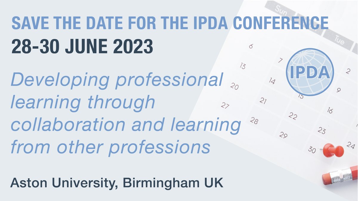 Great news to finish off the year, we have set the date and theme for our 2023 conference, which will take place in person in Birmingham and earlier in the year than usual. Please save the date and begin thinking about your abstracts for what could be a very engaging topic.