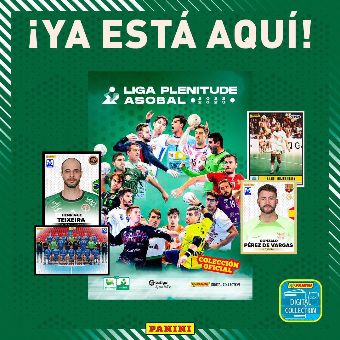 🤾‍♂️ ¡Ya tenemos aquí la colección oficial de la LIGA ASOBAL 2022-23!

📲 ¡Descarga la app #MyPaniniDigitalCollection y consigue a las grandes estrellas del balonmano español!

➡️ digitalcollection.mypanini.com