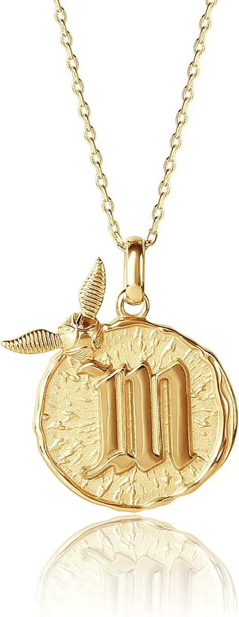 MuggleNet's tweet photo. This beautiful Golden Snitch initial pendant necklace adds a magical touch to any outfit: https://t.co/IRVIA560q6 

#MNTransparency #Affiliate https://t.co/7VlhOcL7Ar