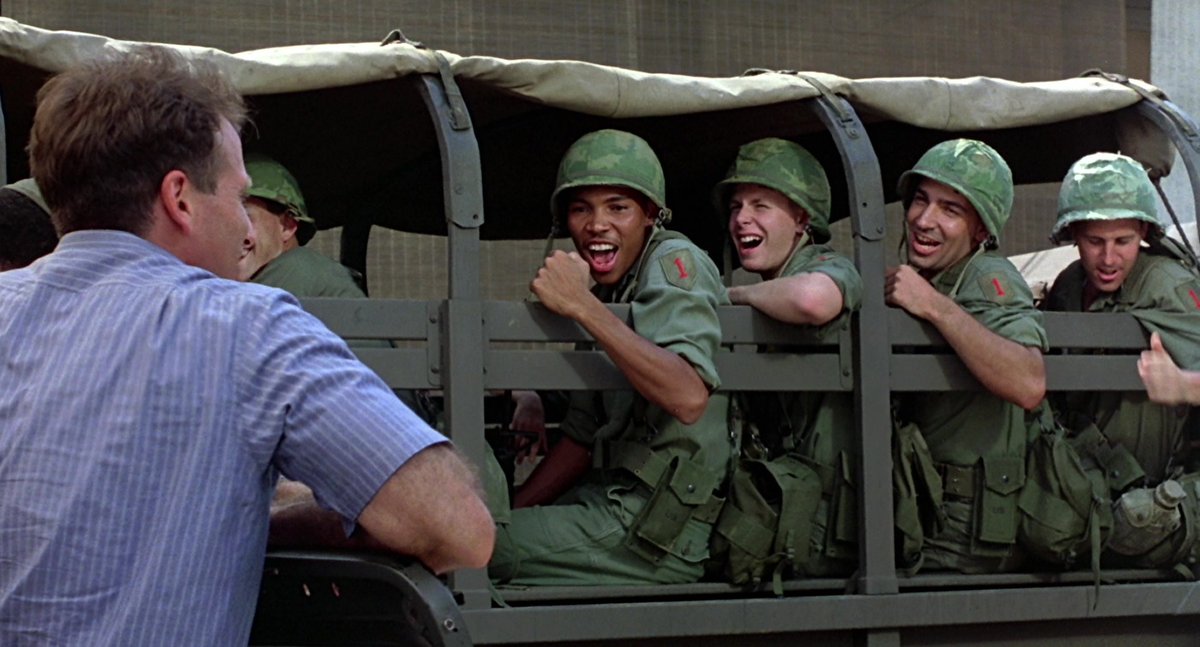 aresluoga's tweet photo. 35 tears ago today, the war comedy-drama film, #GoodMorningVietnam, directed by #BarryLevinson, written by #MitchMarkowitz based on the experiences of AFRS radio DJ #AdrianCronauer, and featuring an #AcademyAward nominated performance by #RobinWilliams, opened in US theaters. https://t.co/n8KPJ0JTGT