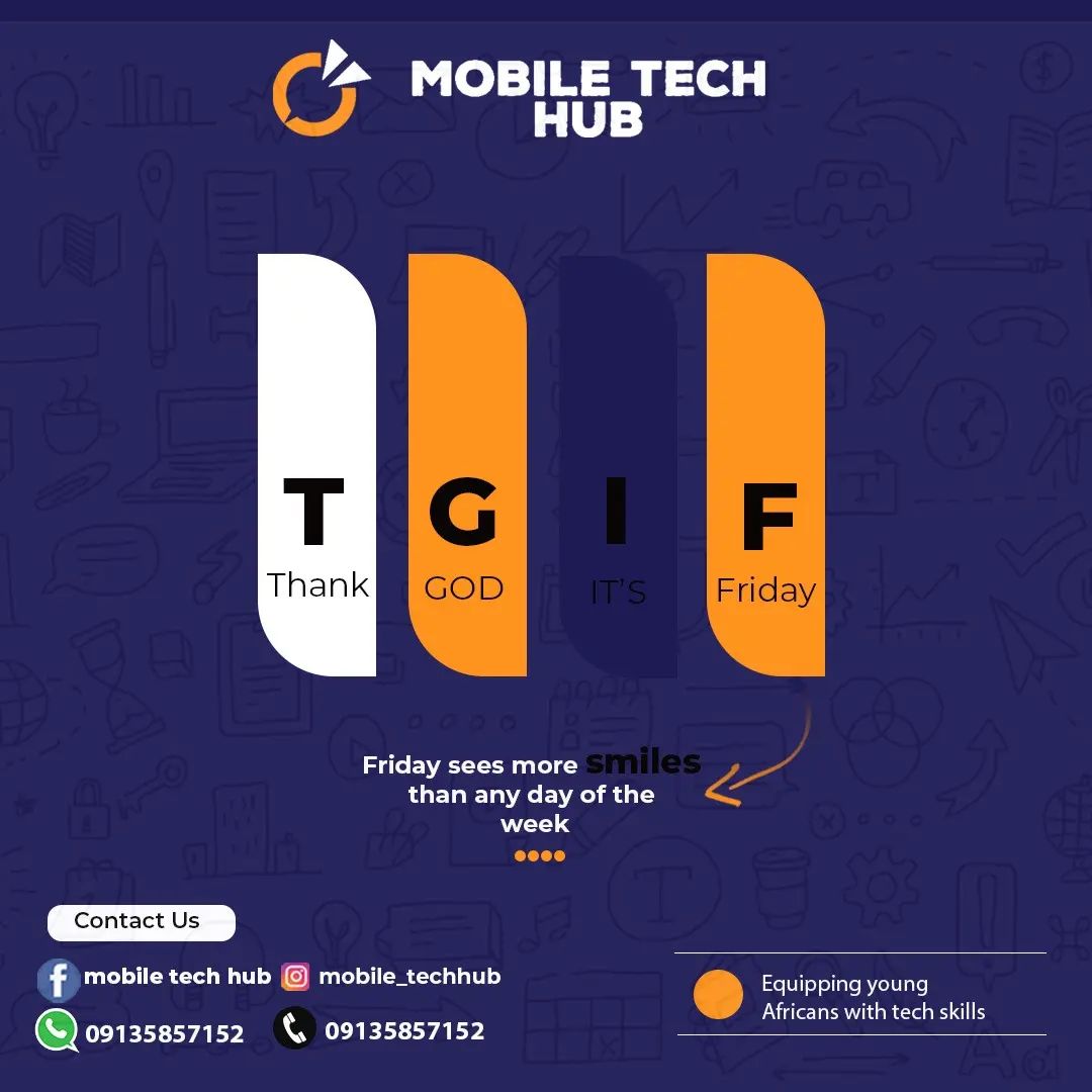 MTHAfrica's tweet image. It&apos;s Friday!
Illuminate your environment with your beautiful smiles.
Share this smile with the people around you.
#mobiletechhub #tgif #Tech