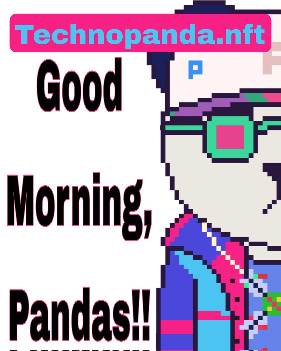 technopandanfts's tweet photo. G to the M, #Pandems
#nft #techno #weekend https://t.co/qpqCBT2RJd