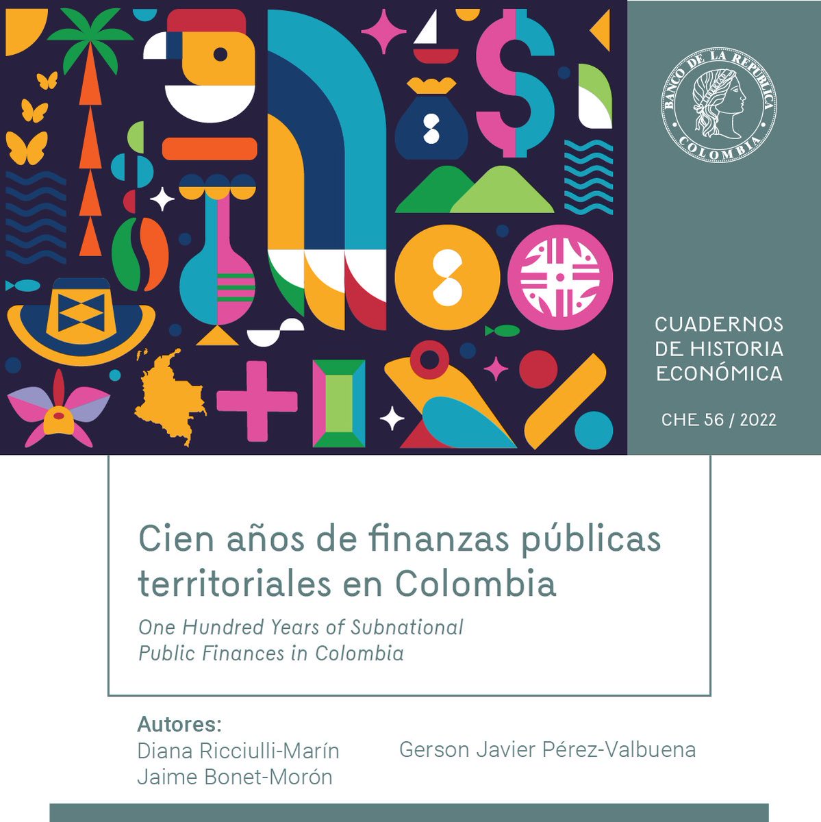 Está disponible este nuevo CHE que escribí con <a href="/DianaRicciulli/">Diana Ricciulli</a> y <a href="/javier_perezv/">Javier Pérez</a> revisando la evolución de las finanzas públicas territoriales en el periodo 1923-2020 aquí 👉🏾 doi.org/10.32468/chee.…