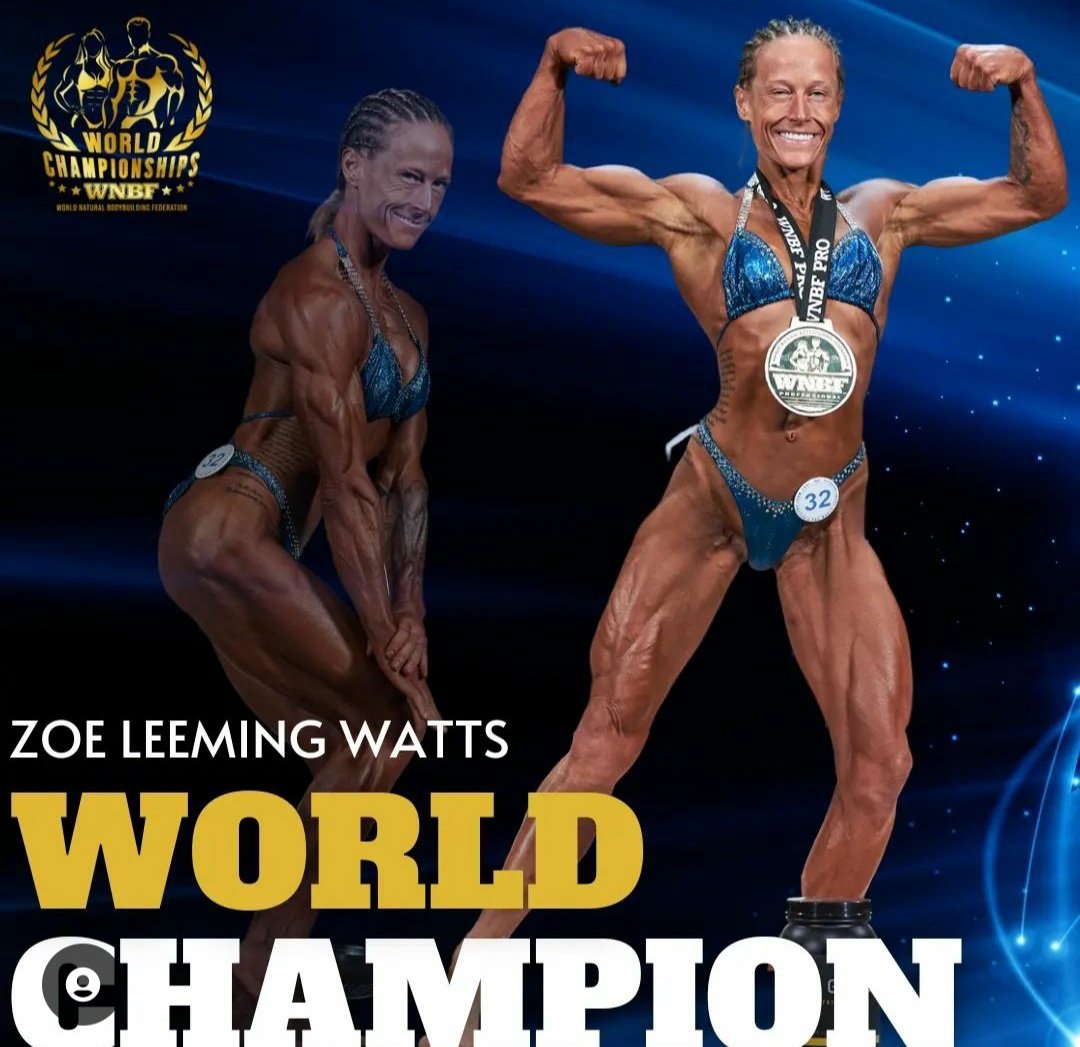 SSgt Leeming-Watts has been crowned x2 world champion (PRO) in the World Natural Bodybuilding Federation and Drug Free Athlete Coalition 22. 
WNBF and DFAC are the top natural federations in the world.  No female has 2 x PRO cards who also won 2 x world titles. 💪