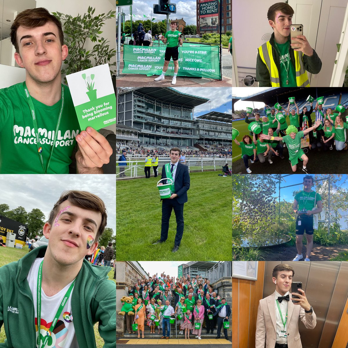 NathanDavidH's tweet photo. What an amazing year Iโve had as a #LeadVolunteer for @macmillancancer ๐ this is just some of the highlights of events Iโve been to! Canโt wait to see what next year brings ๐ #TeamMacmillan https://t.co/qWWoMMcq6d