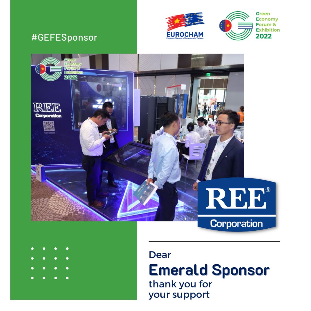 EurochamGEFE's tweet photo. 💚[GEFE 2022] Gratitude to Emerald Sponsors:

We at @EuroChamVietnam are grateful to:

✳ De Heus Vietnam
✳ Jardine Matheson
✳ REE Corporation
✳ EDF - SkyX Solar

for being our great supporters in GEFE 2022. Their contribution was vital to our event's success. https://t.co/8ii9B62pMr