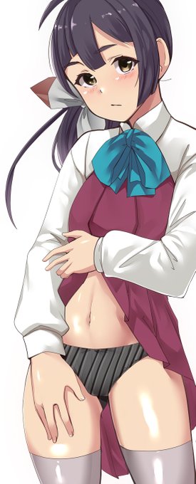 アニメ版だとニーソな藤波
#艦これ 