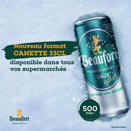 dronemag225's tweet photo. Beaufort Lager Côte d'Ivoire
Trop la classe !
Découvrez la nouvelle canette 33 cl de Beaufort Lager, qui mettra encore plus de classe et de fraîcheur dans vos festivités.
Disponible dans tous les supermarchés au prix de vente conseillé de 500 FCFA.
#beaufortlagerci #fraicheur https://t.co/9DztGUWv9K