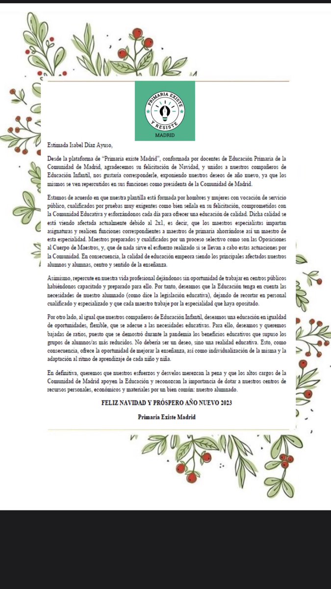 Primaria Existe Madrid tweet media