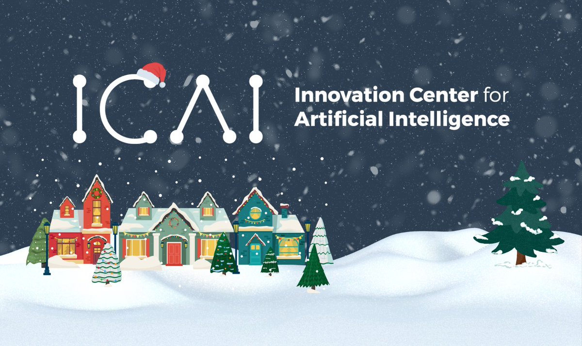 Happy holidays from the Innovation Center for Artificial Intelligence! Wishing you and your loved ones a festive and joyous season. Here's to a bright and innovative future in AI! #holidaygreetings #AI