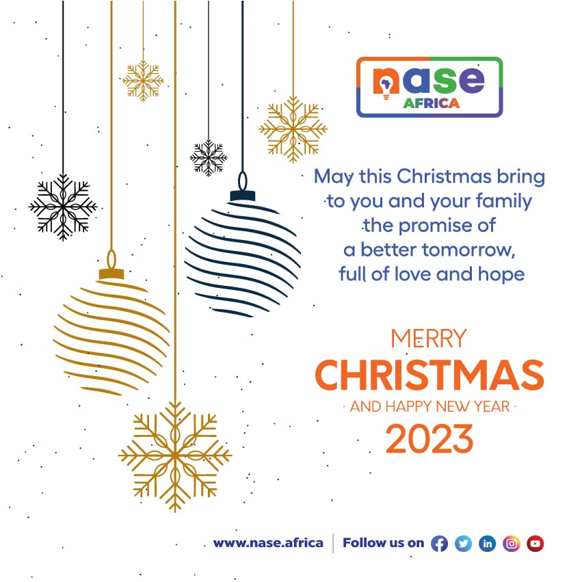 Seasons greetings from all of us at NASE Africa. Grateful for your support, partnerships &amp; synergies this year. Looking forward to 2023 as we continue to make our humble contribution to 🇺🇬 Uganda's social economic transformation using the power of #Innovation &amp; #Entrepreneurship