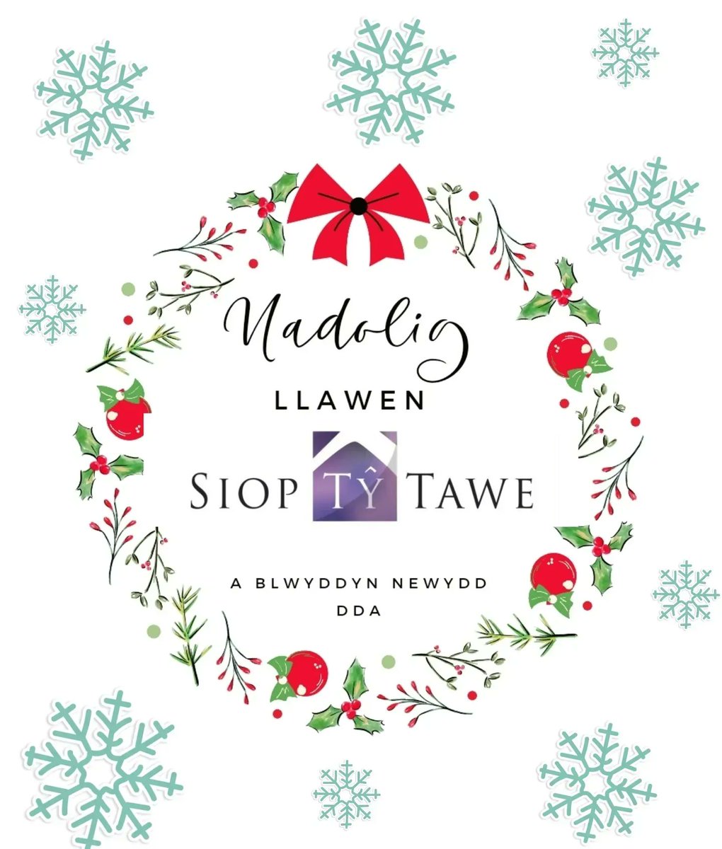 Nadolig Llawen a Blwyddyn Newydd Dda  i chi gyd gan bawb yma yn Siop Tŷ Tawe! 

                   🎄🎄🎄🎄🎄🎄

Merry Christmas and a Happy New Year to you all from everyone here at Siop Tŷ Tawe!

                  🎄🎄🎄🎄🎄🎄