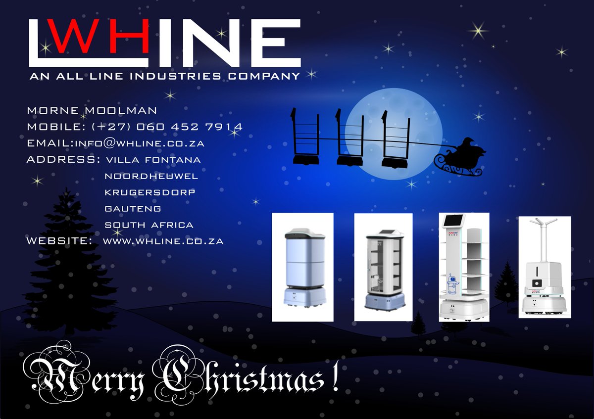 WH_Line_SA's tweet photo. Wishing all our current and future clients a Merry Christmas and a fantastic New Year!

#supermarket #hospitality #robotics #retailindustry #hotelsandresorts #retailsolutions SPAR South Africa Boxer Superstores Makro South Africa Sun International Holiday Inn Radisson Hotel Group https://t.co/w1VmG4QeAN