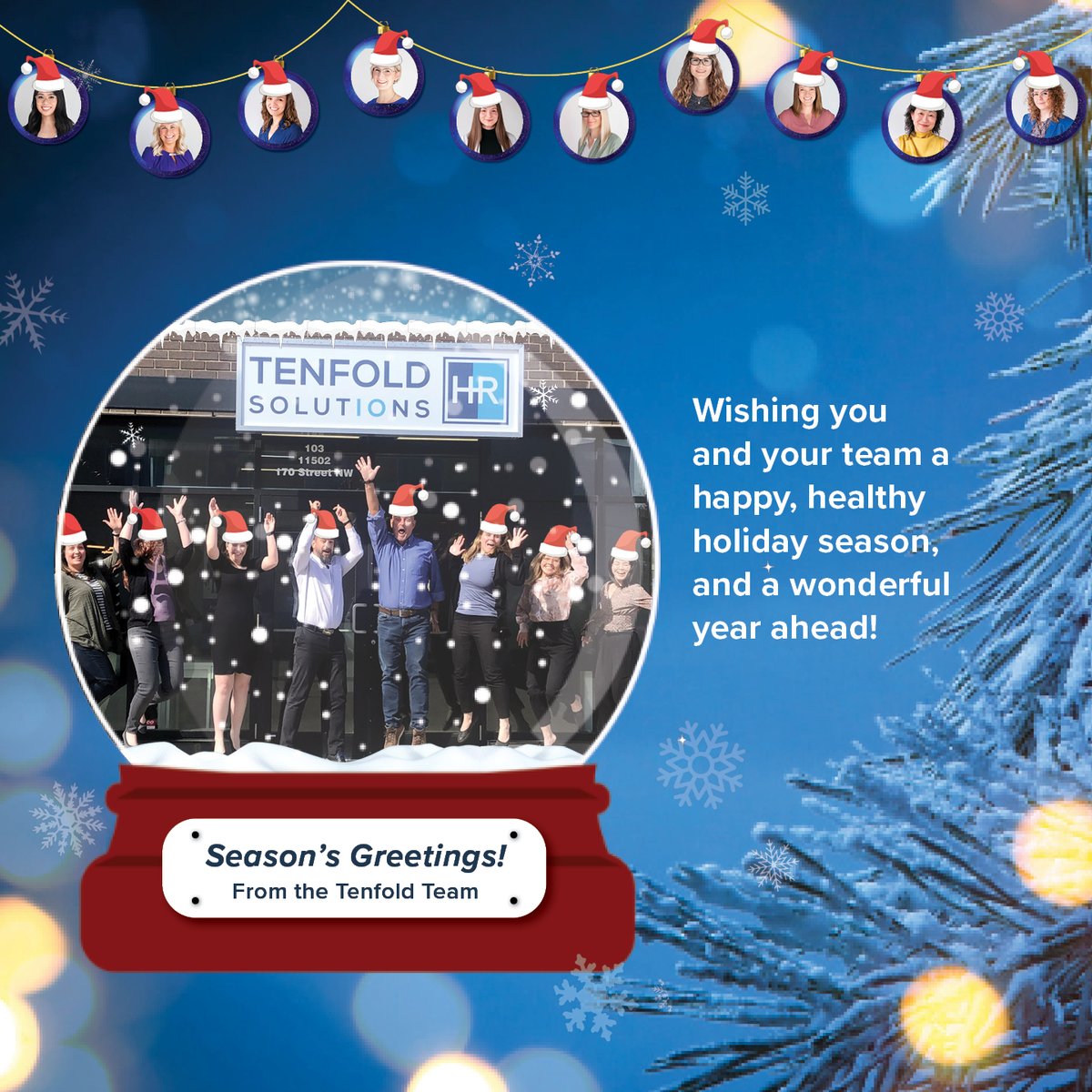 TenfoldHR's tweet photo. From the entire team at Tenfold, #HappyHolidays! May your holiday season be filled with cheer and joy! https://t.co/2U6QXdCYYj