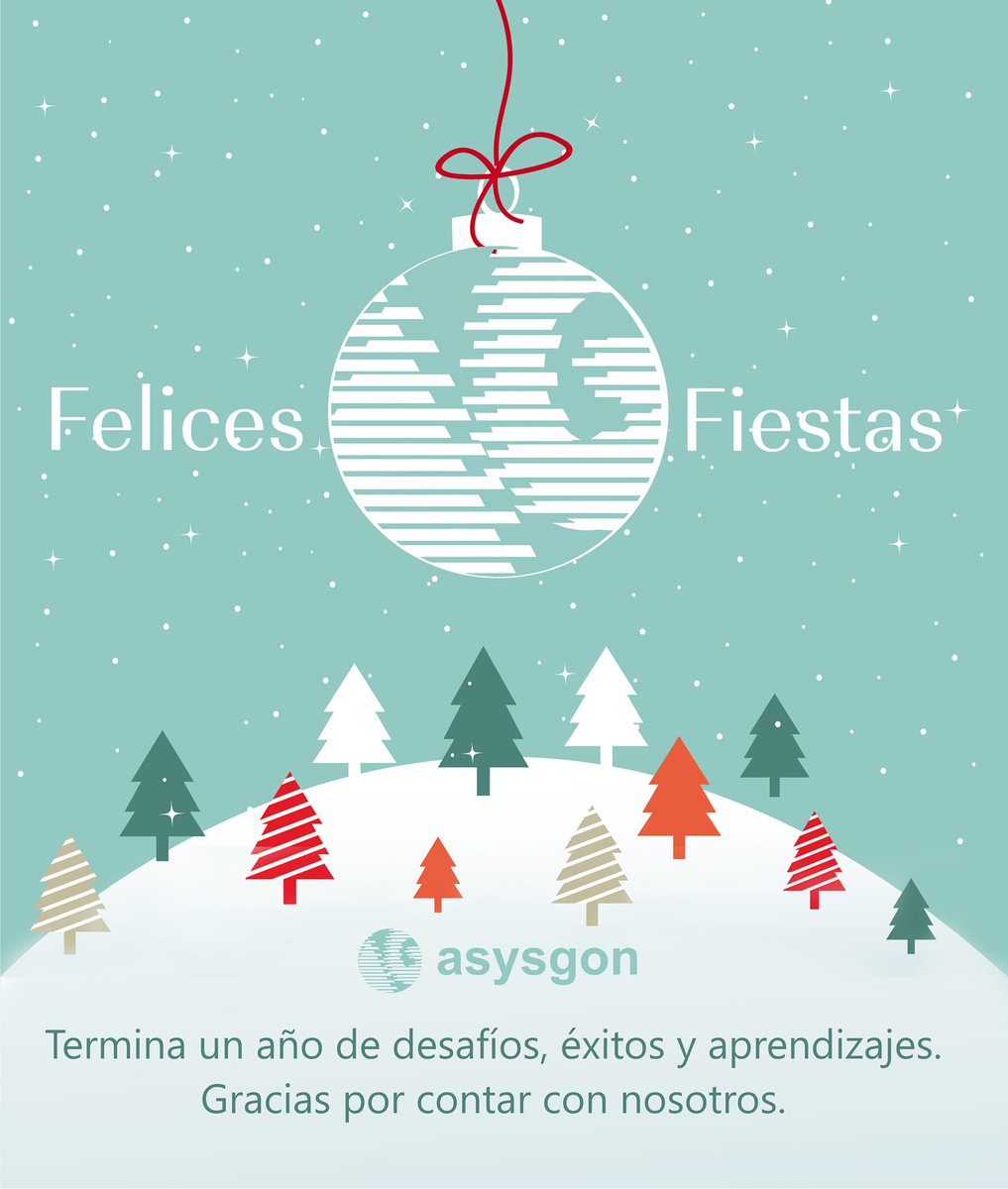 asysgon's tweet photo. Como cada año el equipo de ASYSGON queremos desearos unas Felices Fiestas y un año 2023 lleno de éxitos. https://t.co/gvEZgV81vp